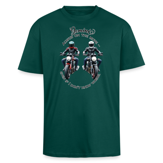 Kaksoset - T-paita niille, jotka ei haluu olla tylsiä - Paksu Oversized T-paita - hunter green