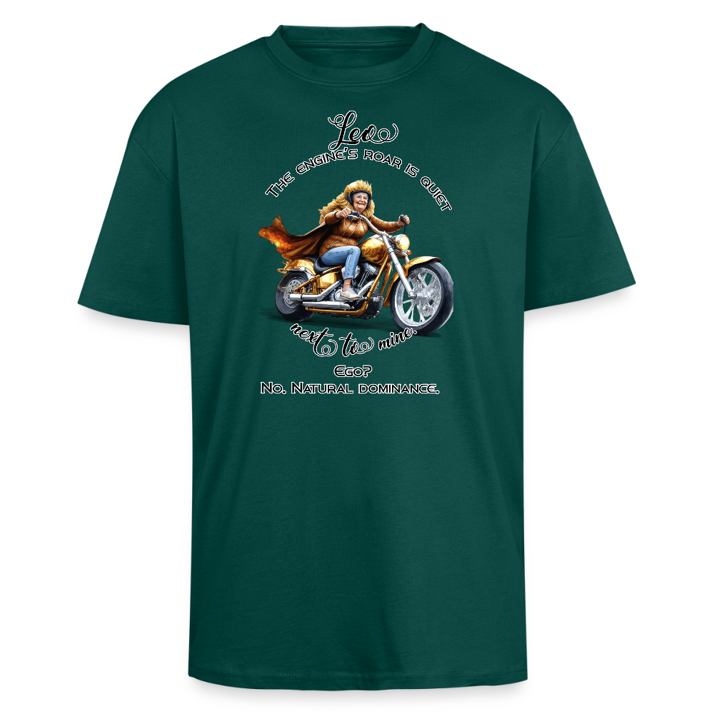 Moottori ja mieli käy kuumana - Paksu Oversized T-paita - hunter green