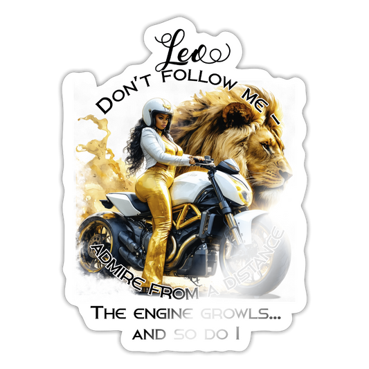 Leijona lady biker - Tarra - valkoinen kiiltävä