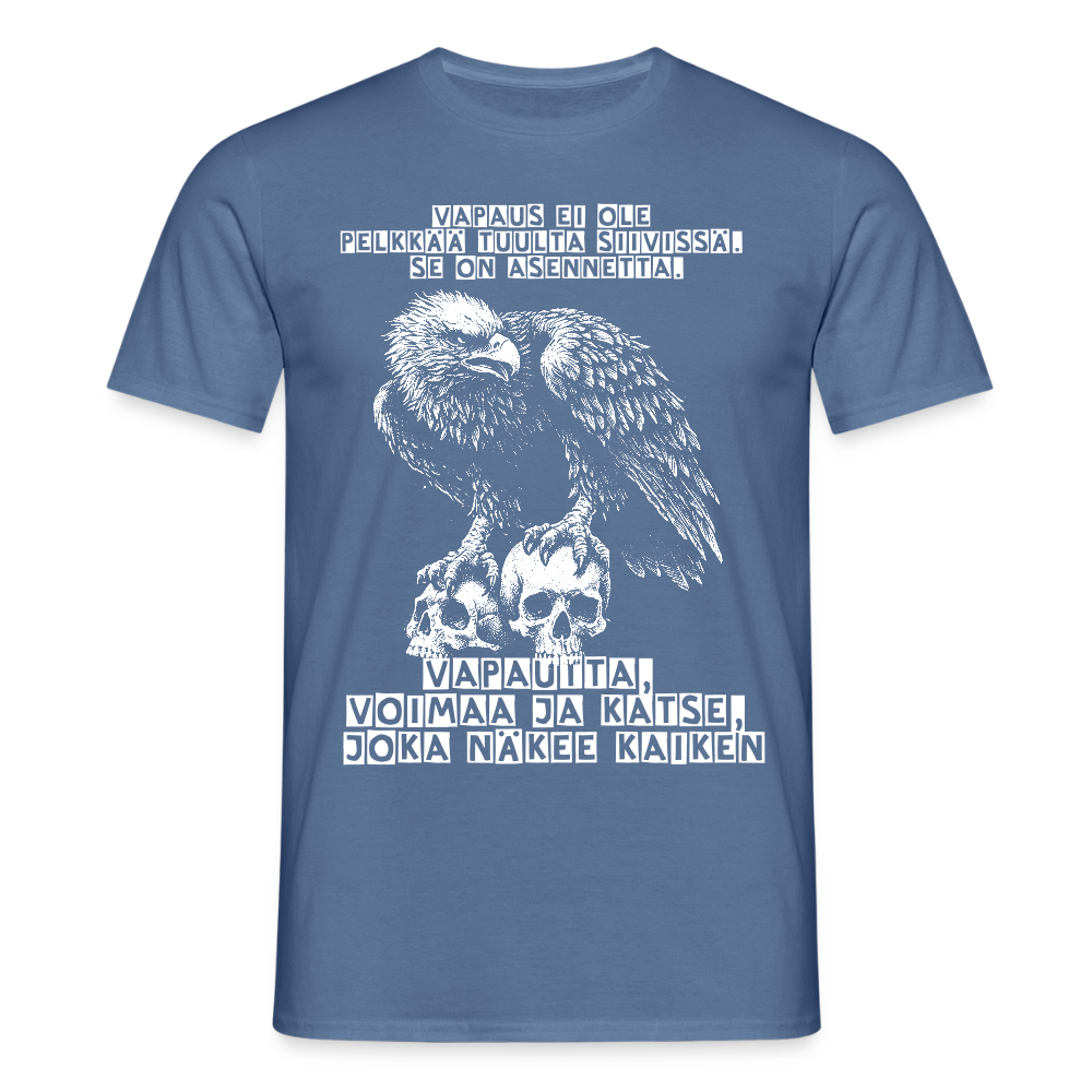 Miesten t-paita - kotka - kyyhkynsininen