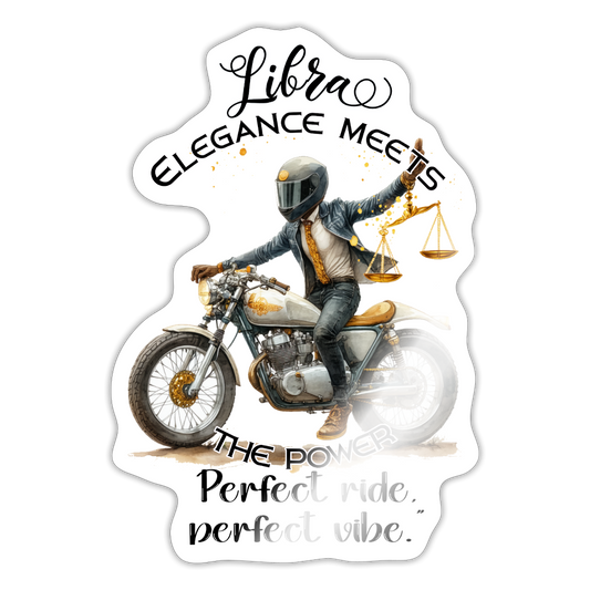 Vaaka horoskooppi - Tarra joka pitää sut tasapainos - valkoinen kiiltävä