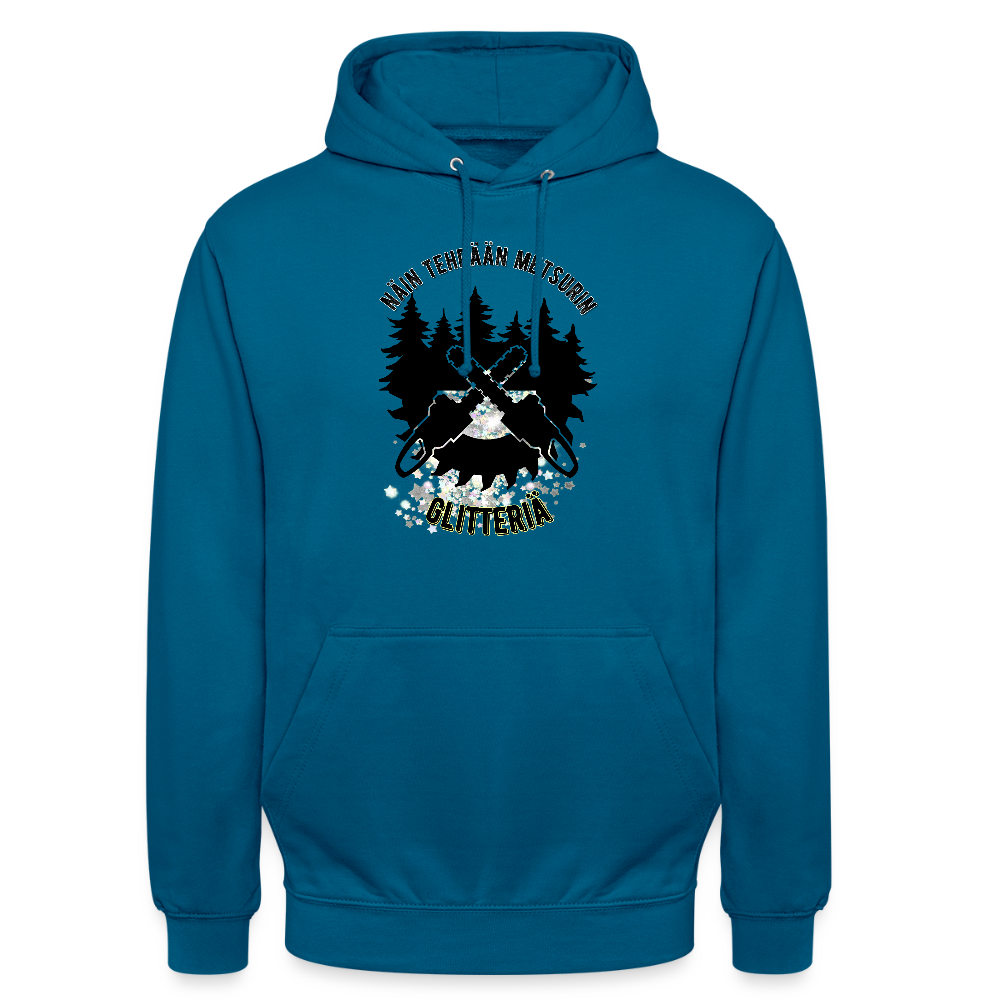 Huppari ”unisex” , näin tehdään metsurin glitteriä - meren sininen