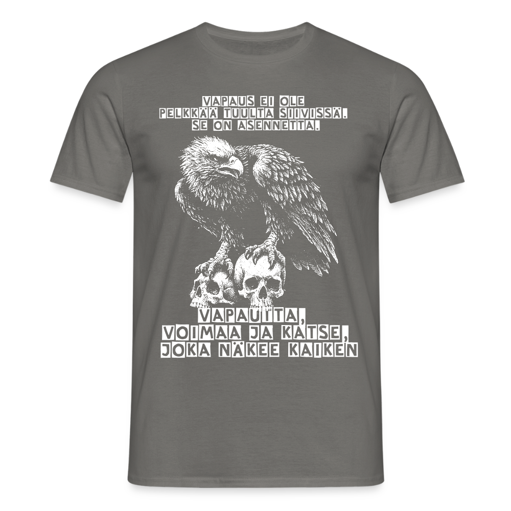 Miesten t-paita - kotka - grafiitinharmaa