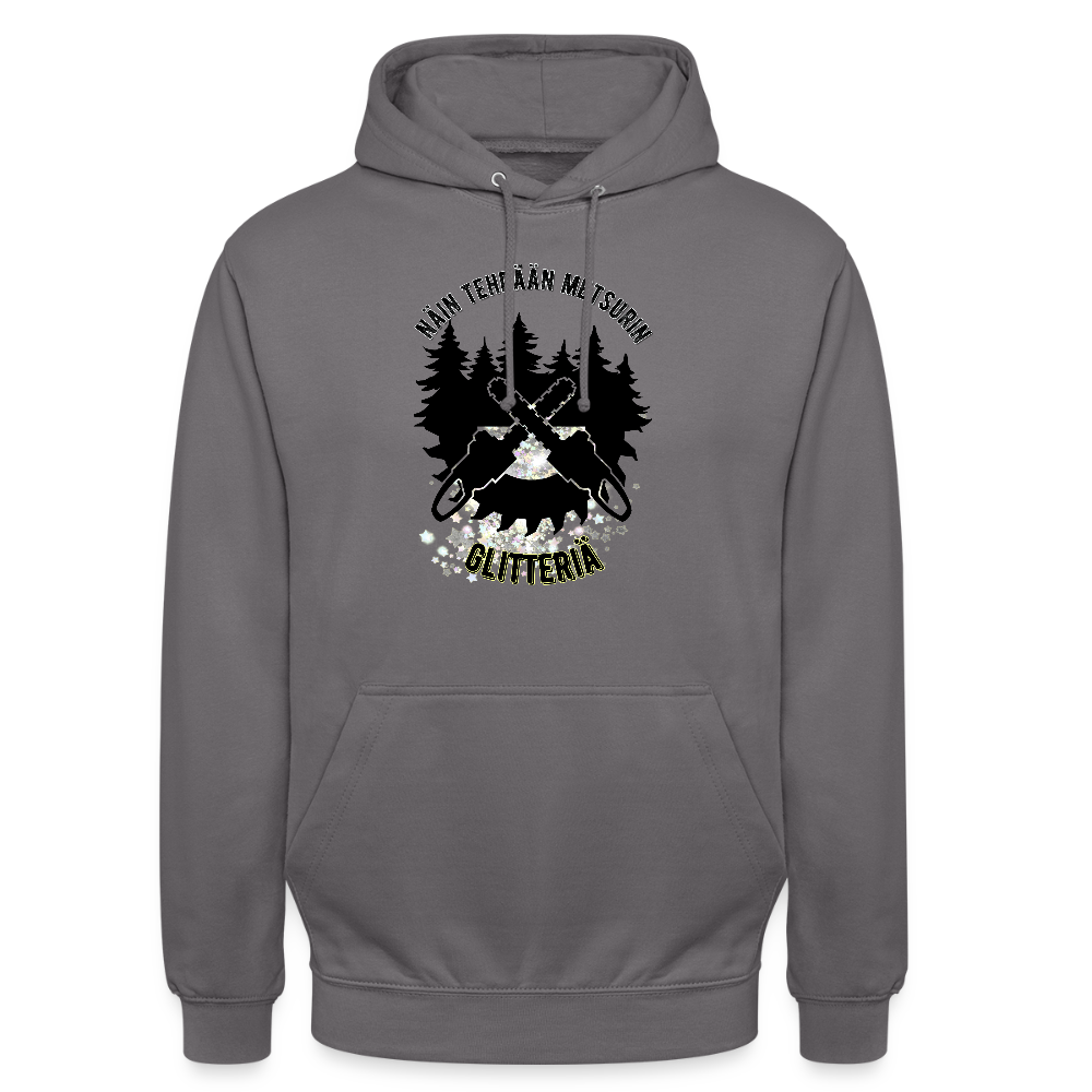 Huppari ”unisex” , näin tehdään metsurin glitteriä - keskiharmaa