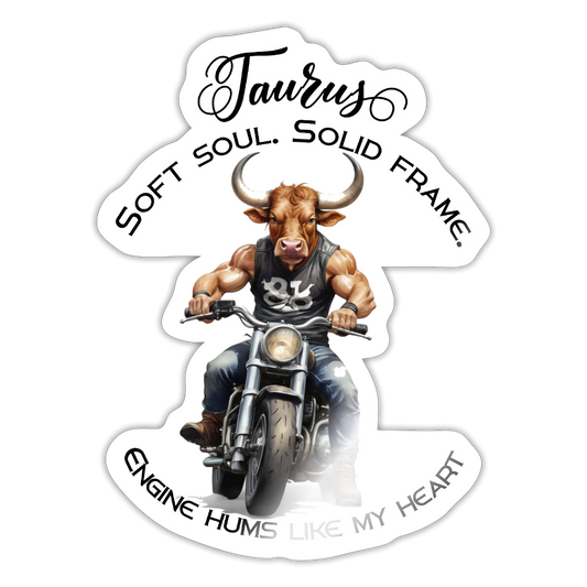 Taurus horoskooppi eli härkä -  Tarra - valkoinen kiiltävä