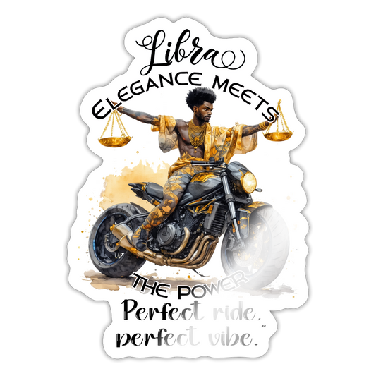 elegance Vaaka horoskooppi - Tarra joka pitää sut tasapainos - valkoinen kiiltävä