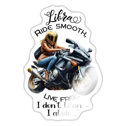 Vaaka  Ride smooth  horoskooppi - Tarra joka pitää sut tasapainos - valkoinen kiiltävä