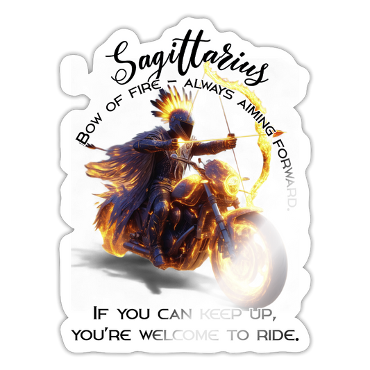 TÄÄ ON JOUSIMIES LIEKEISSÄ Tarra - valkoinen kiiltävä