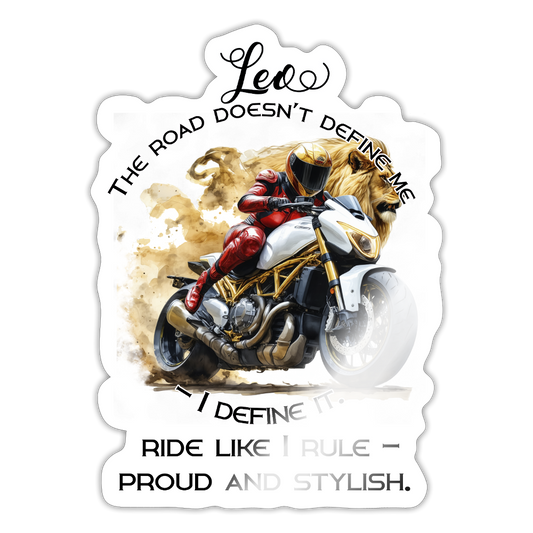 Leijona horoskooppi – Ride like I rule Tarra - valkoinen kiiltävä