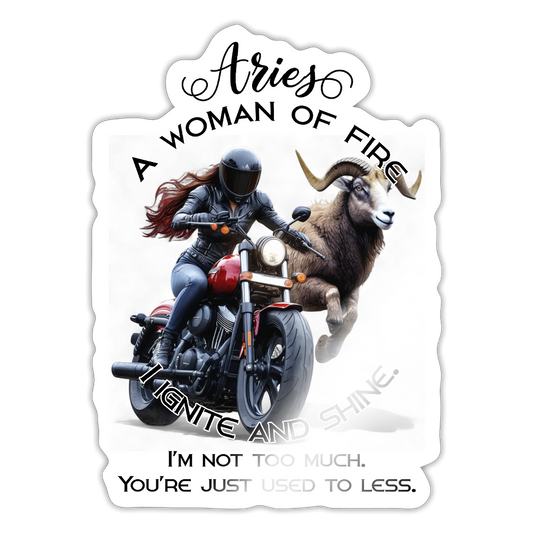 Oinas nainen – Tulta ja vitun vinyyliä - Tarra - valkoinen kiiltävä