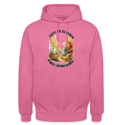 Huppari ”unisex” korpi on hiljainen ja mieli täynnä riemua - pinkki