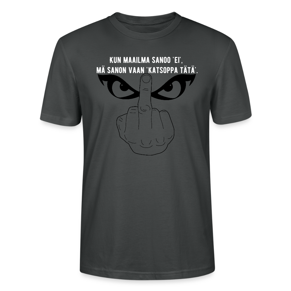 Stanley/Stella CRAFTER unisex t-paita Keskisormi - hiilenharmaa