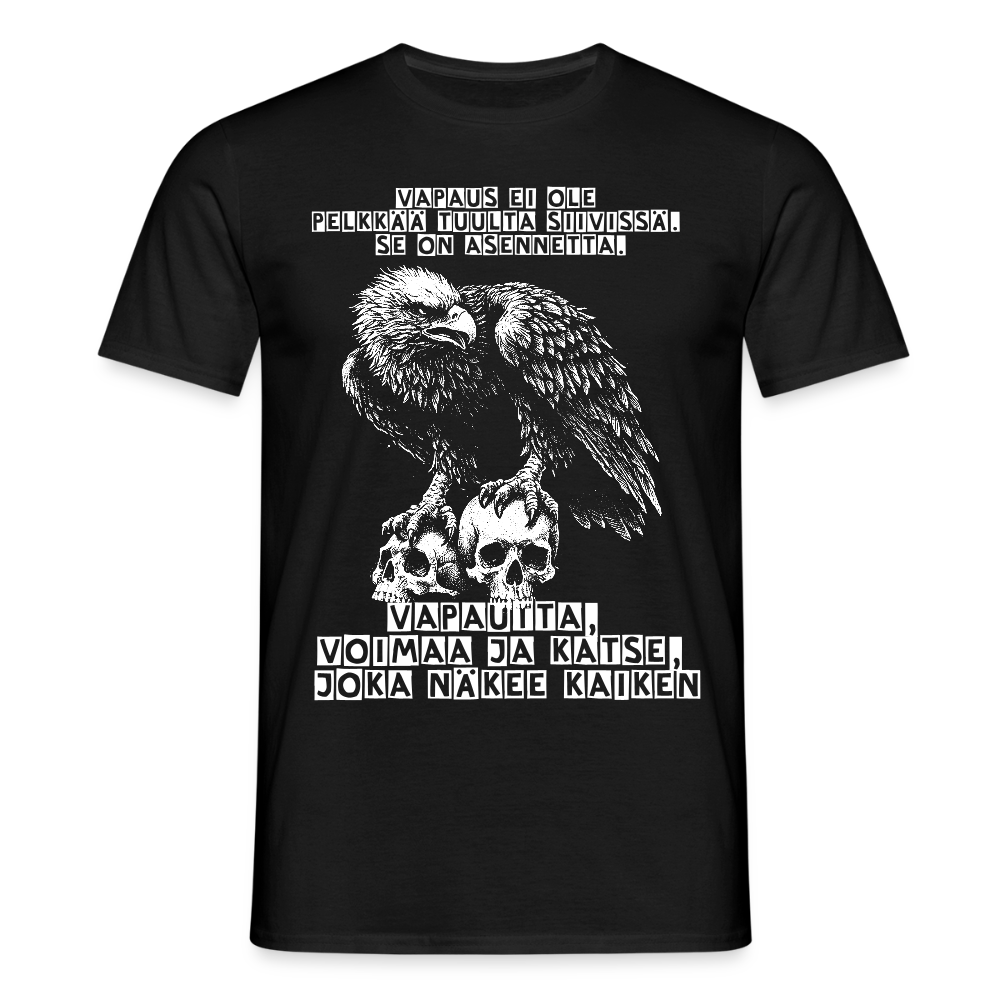 Miesten t-paita - kotka - musta