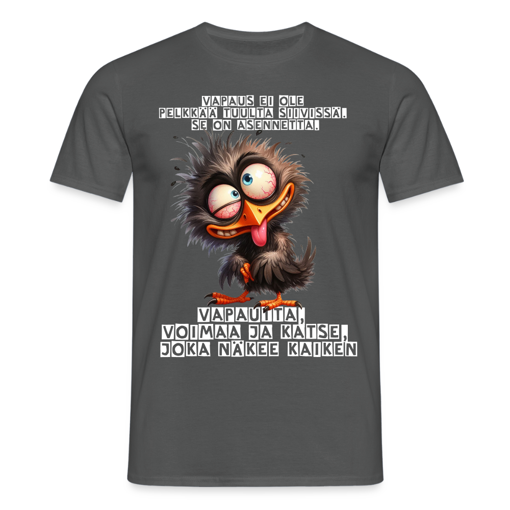 Miesten t-paita - kotka - hiilenharmaa