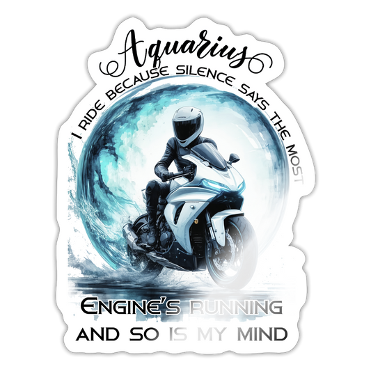 Vesimies-biker-tarra - valkoinen kiiltävä