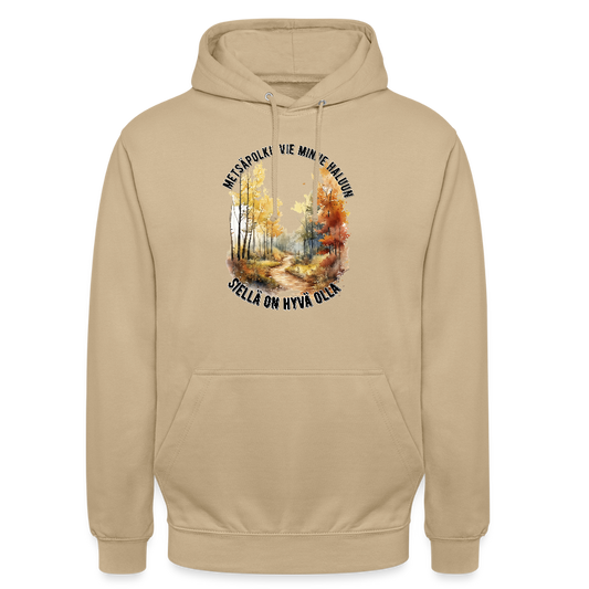 Huppari ”unisex” metsäpolku vie minne haluun - beige