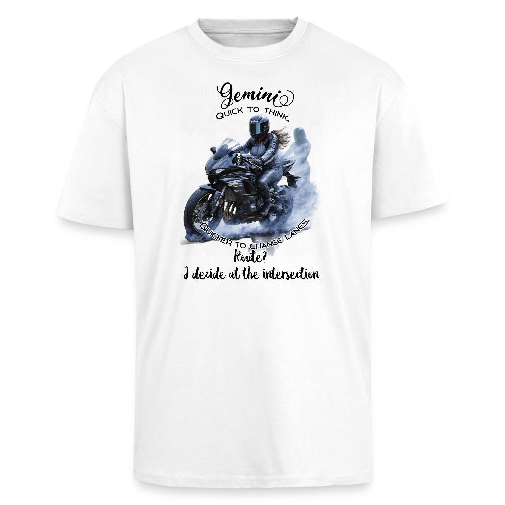 Kaksoset & Kaasukahva - Paksu Oversized T-paita - valkoinen