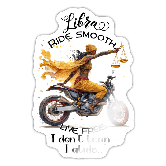 Ride smooth Vaaka horoskooppi - Tarra joka pitää sut tasapainos - valkoinen kiiltävä