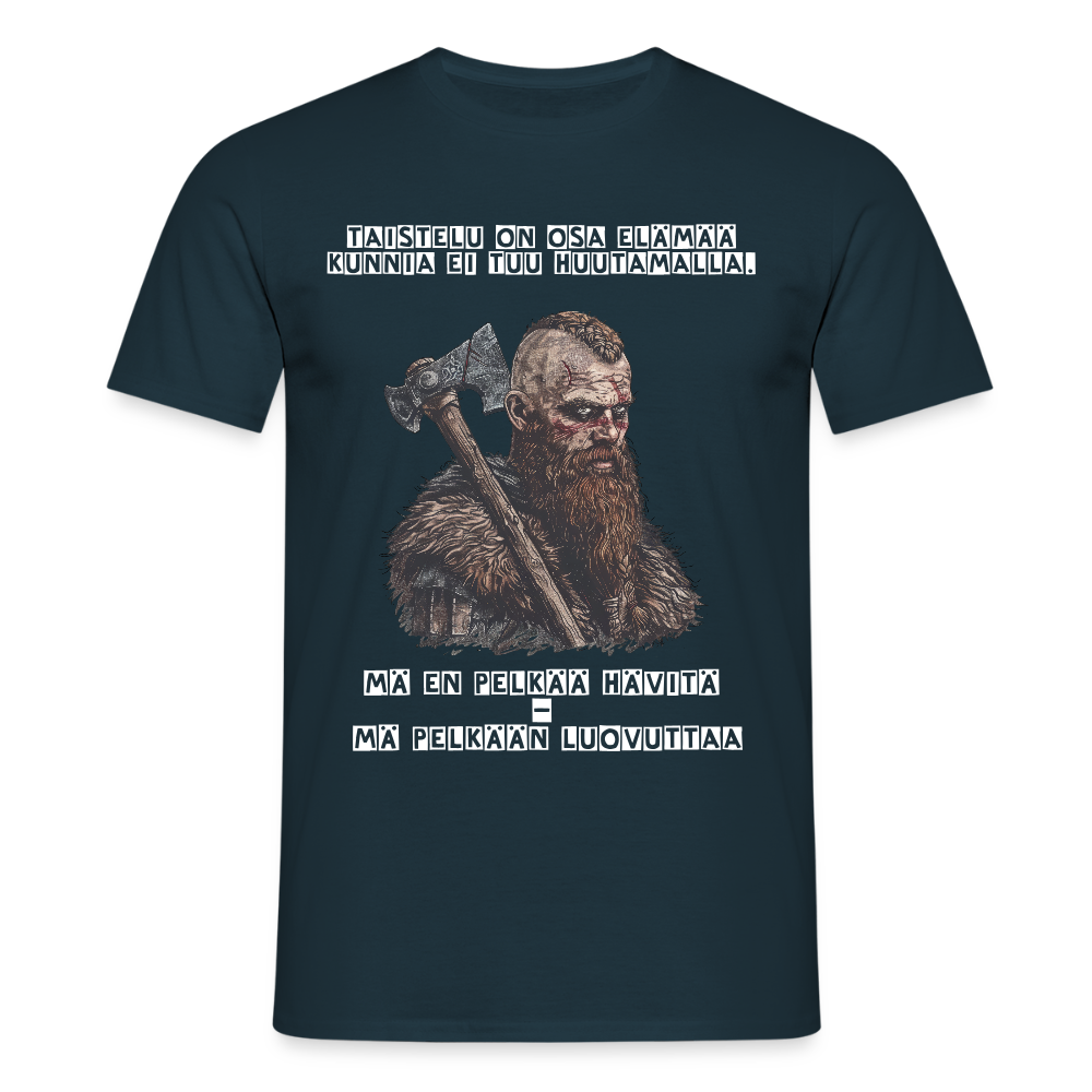Miesten t-paita - viikinki - laivasto sininen