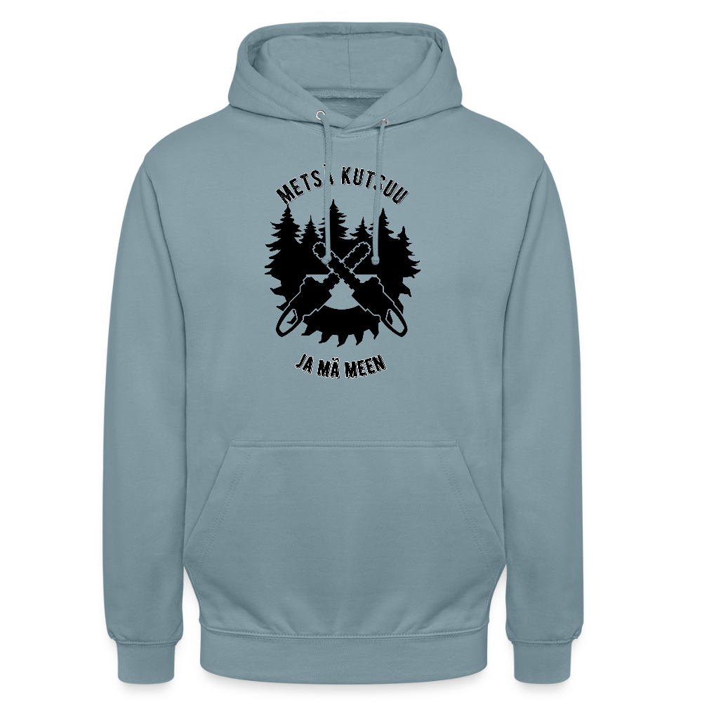Huppari ”unisex” metsä kutsuu ja mä meen - savunsininen