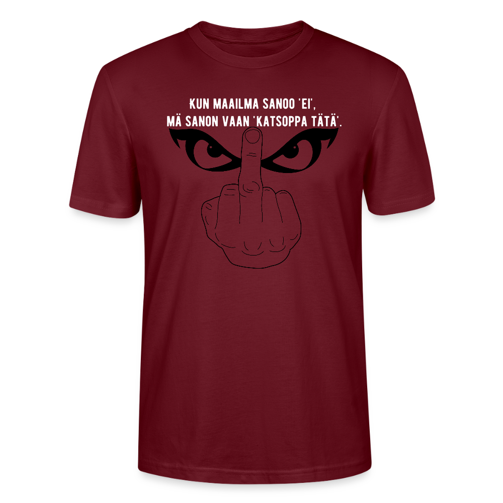 Stanley/Stella CRAFTER unisex t-paita Keskisormi - burgundin punainen
