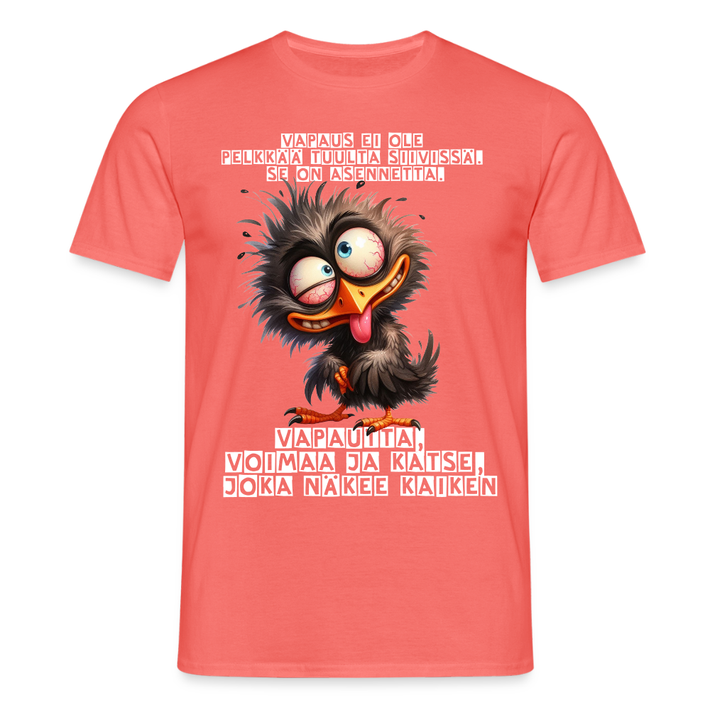 Miesten t-paita - kotka - koralli