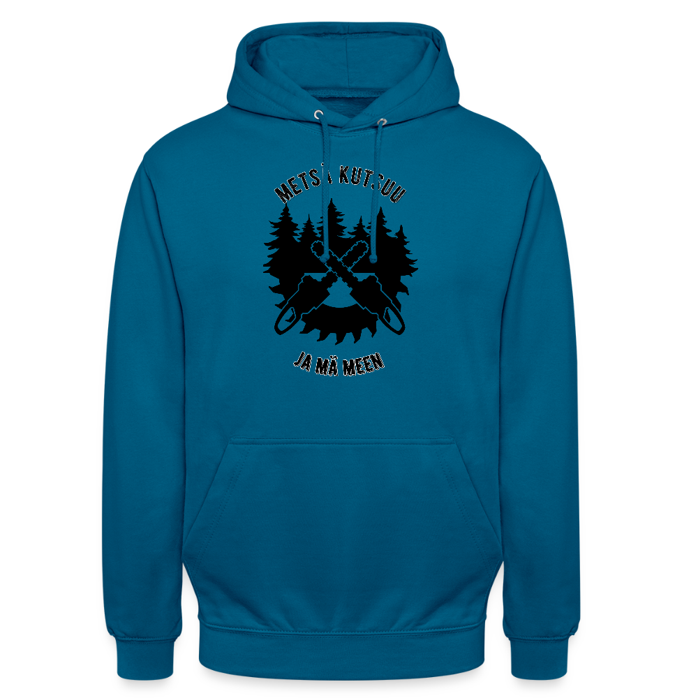 Huppari ”unisex” metsä kutsuu ja mä meen - meren sininen