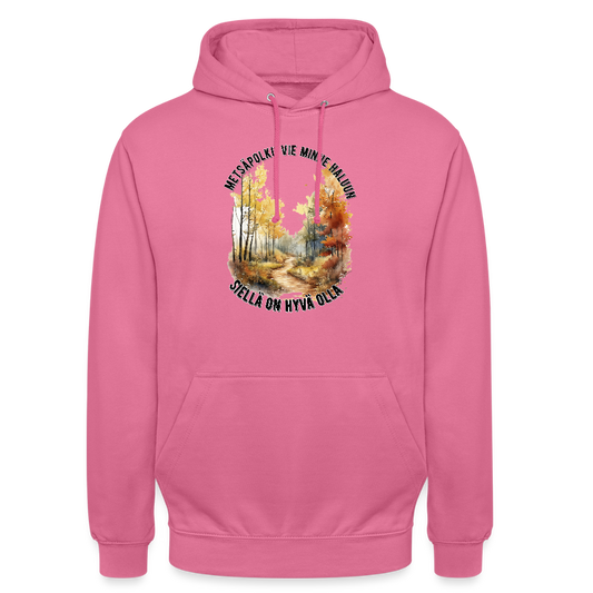 Huppari ”unisex” metsäpolku vie minne haluun - pinkki