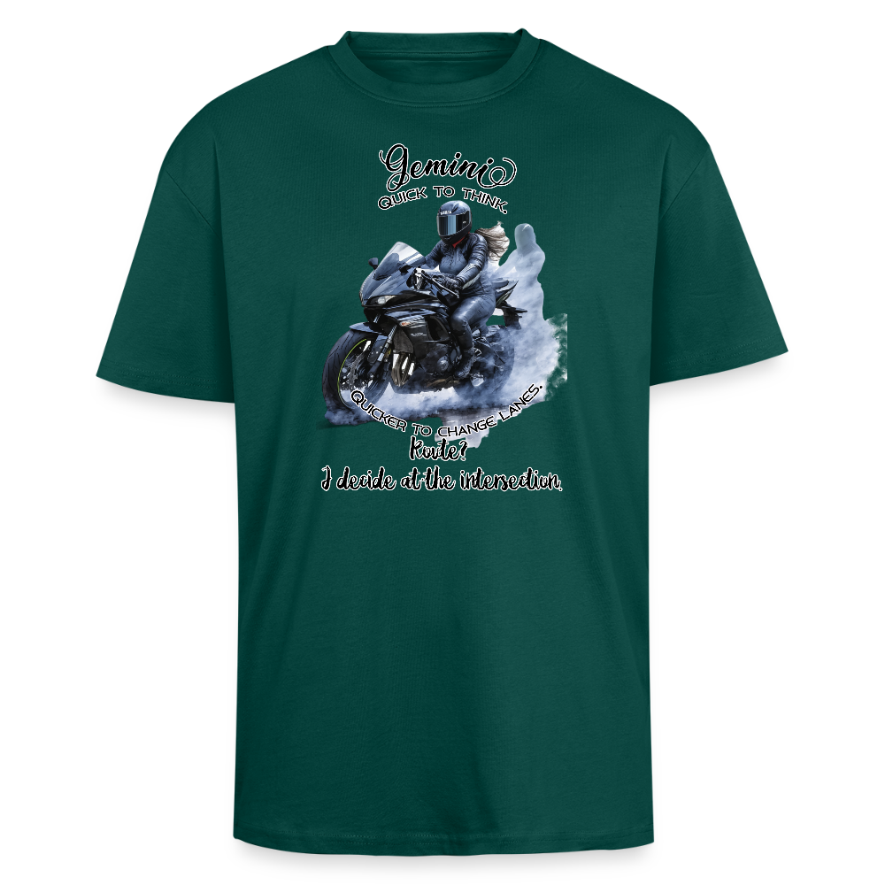 Kaksoset & Kaasukahva - Paksu Oversized T-paita - hunter green