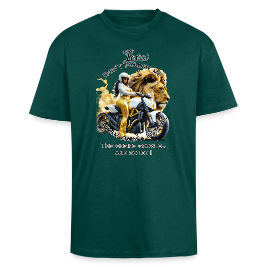 naaras leijona - Paksu Oversized T-paita - hunter green