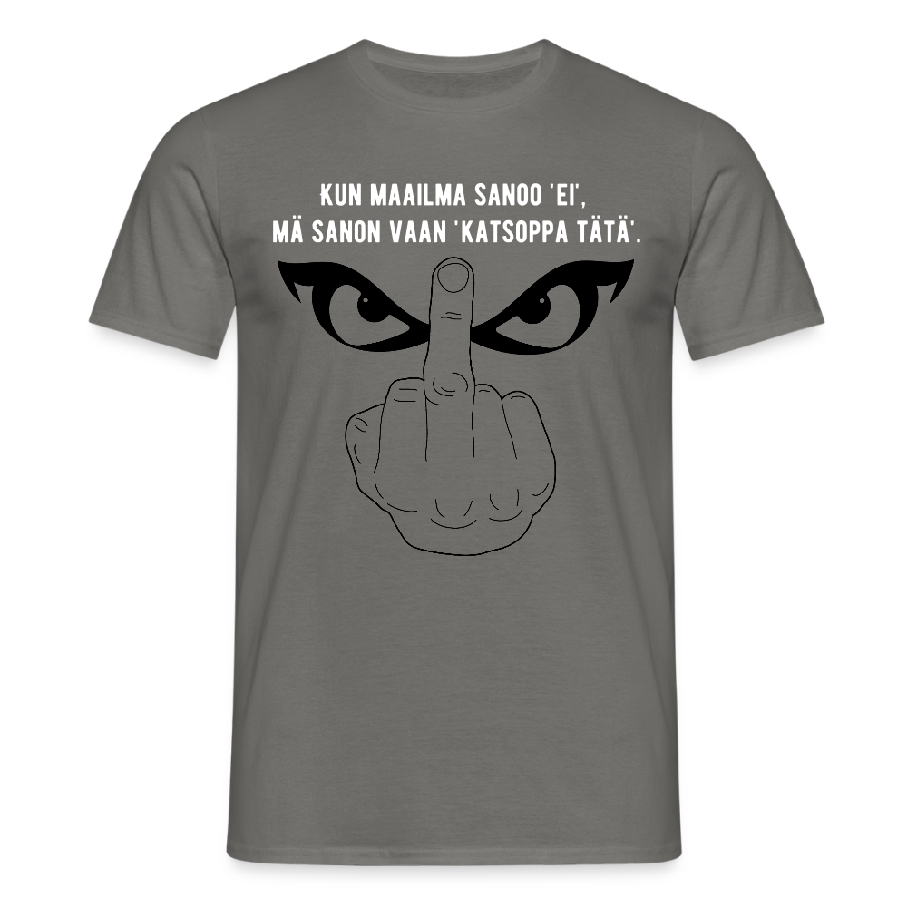 Miesten t-paita - keskisormi - grafiitinharmaa