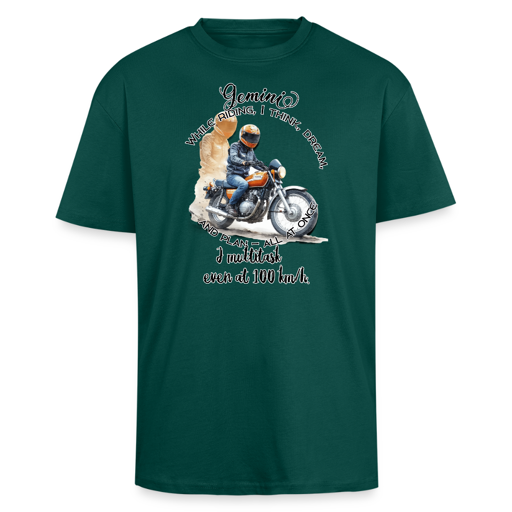 kaksoset multitaskaa - Paksu Oversized T-paita - hunter green