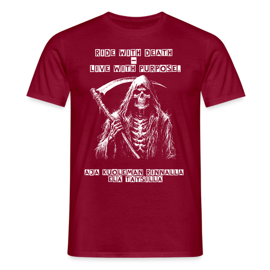 Miesten t-paita - viikatemies - tiilenpunainen