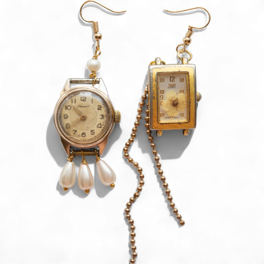 1 kpl - Rannekello korvakorut vintage steampunk - yksittäin eli ei parii