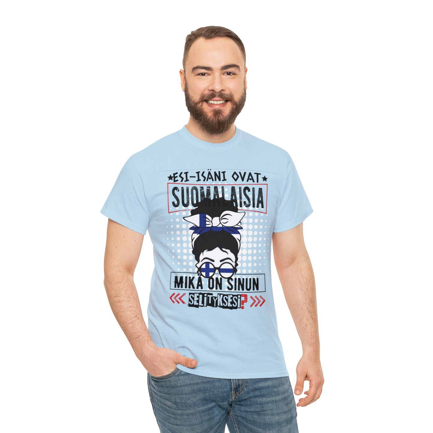 Unisex paksu puuvillainen t-paita - esi-isäni ovat suomalaisia