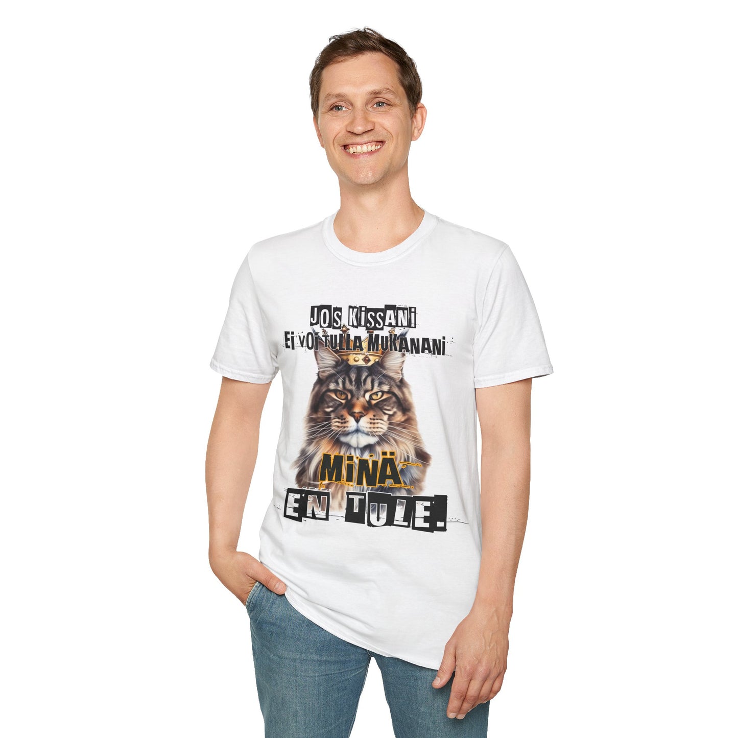 T-Paita - jos kissani ei voi tulla, minä en tule, maine coon