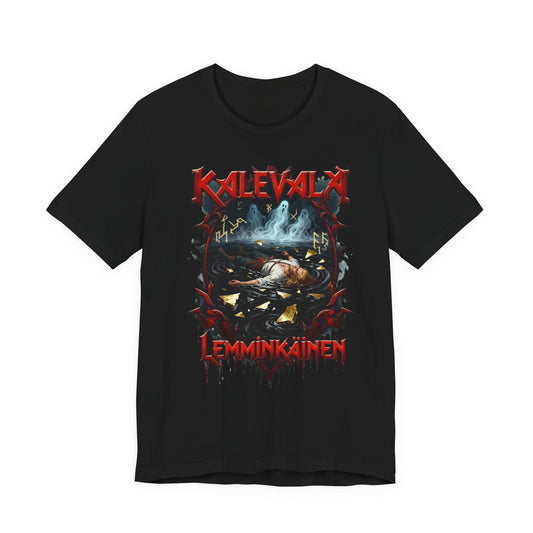 Lemminkäinen – Tuonelan musta joki Teepaita — Retro Graphic T-Shirt