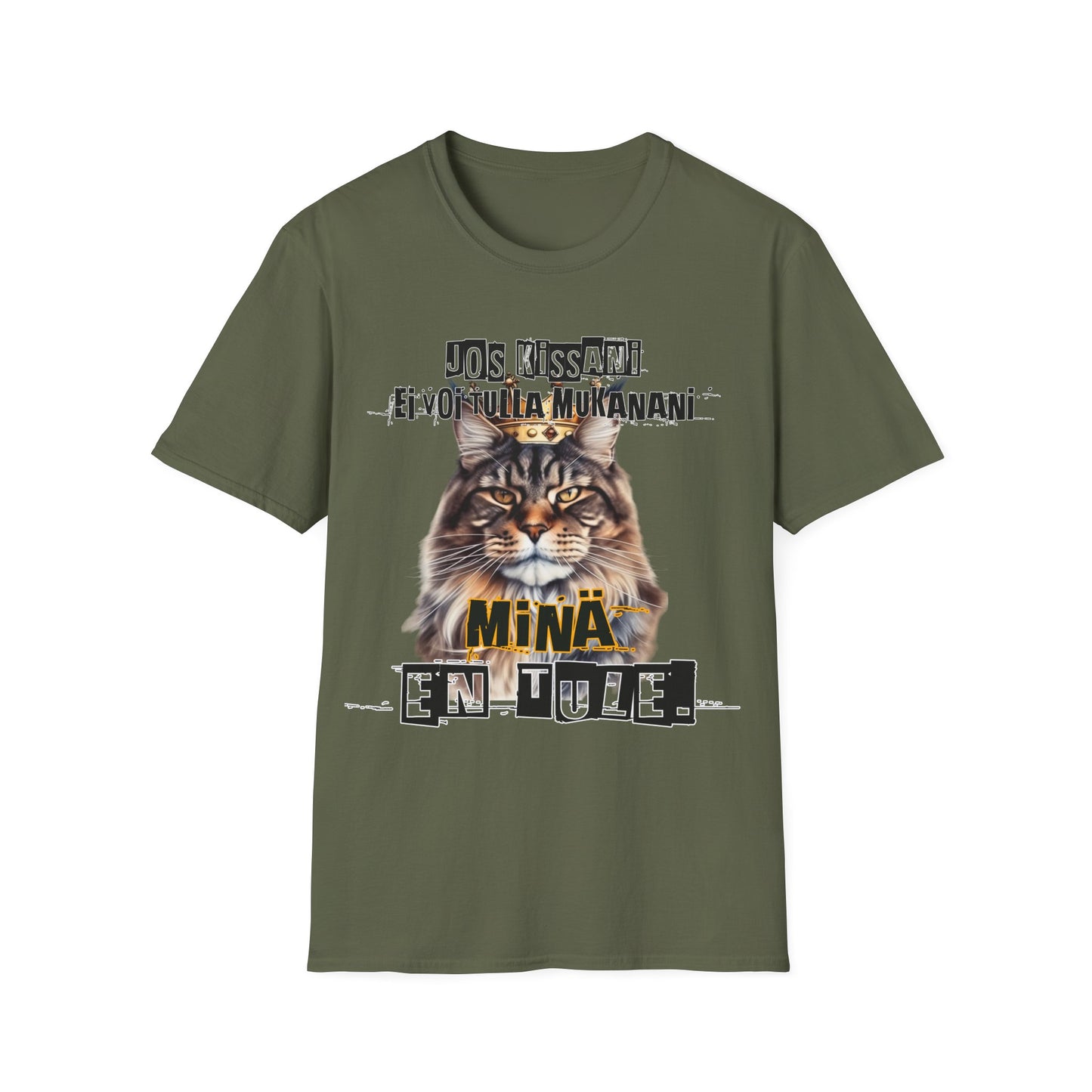 T-Paita - jos kissani ei voi tulla, minä en tule, maine coon