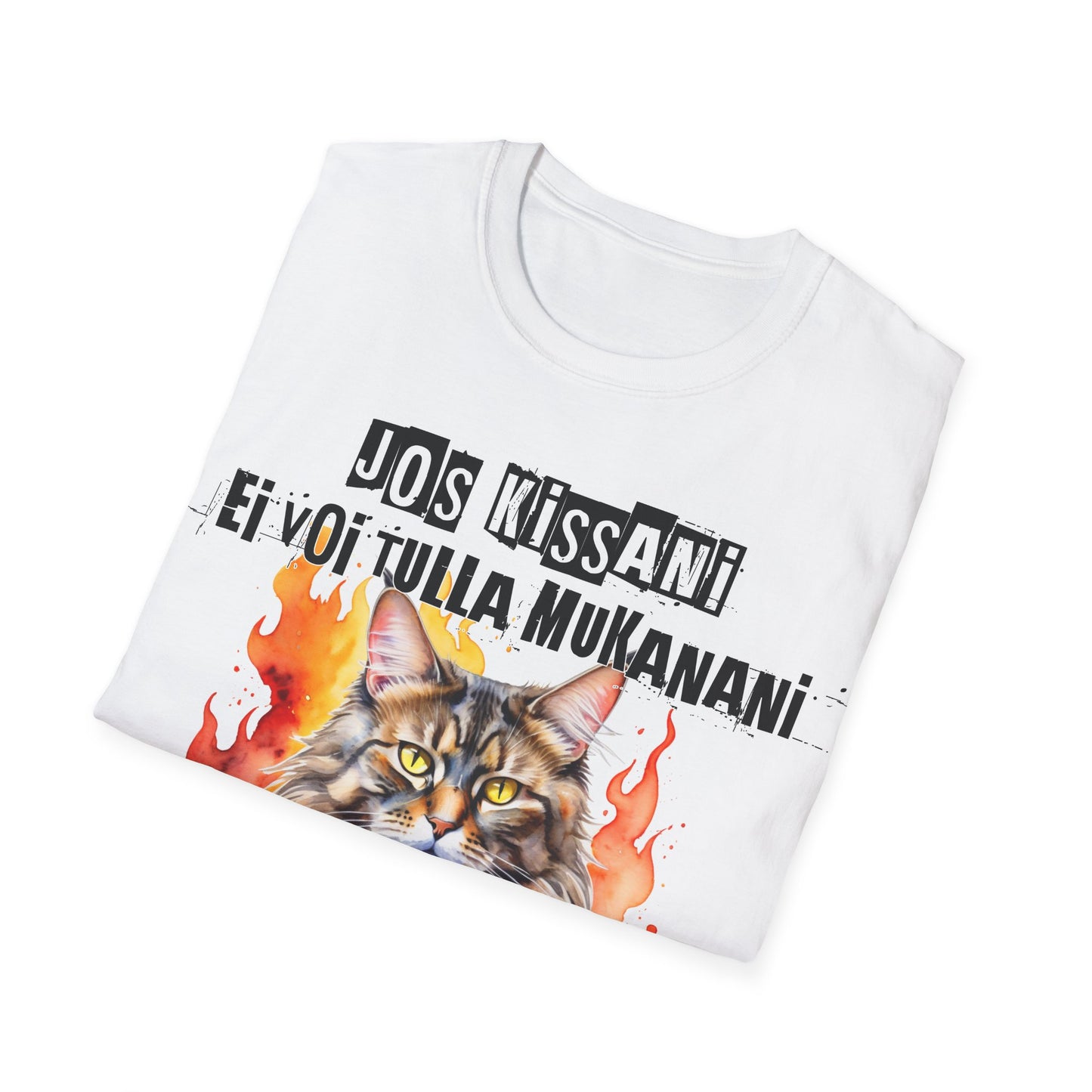 T-Paita - jos kissani ei voi tulla, minä en tule, maine coon military