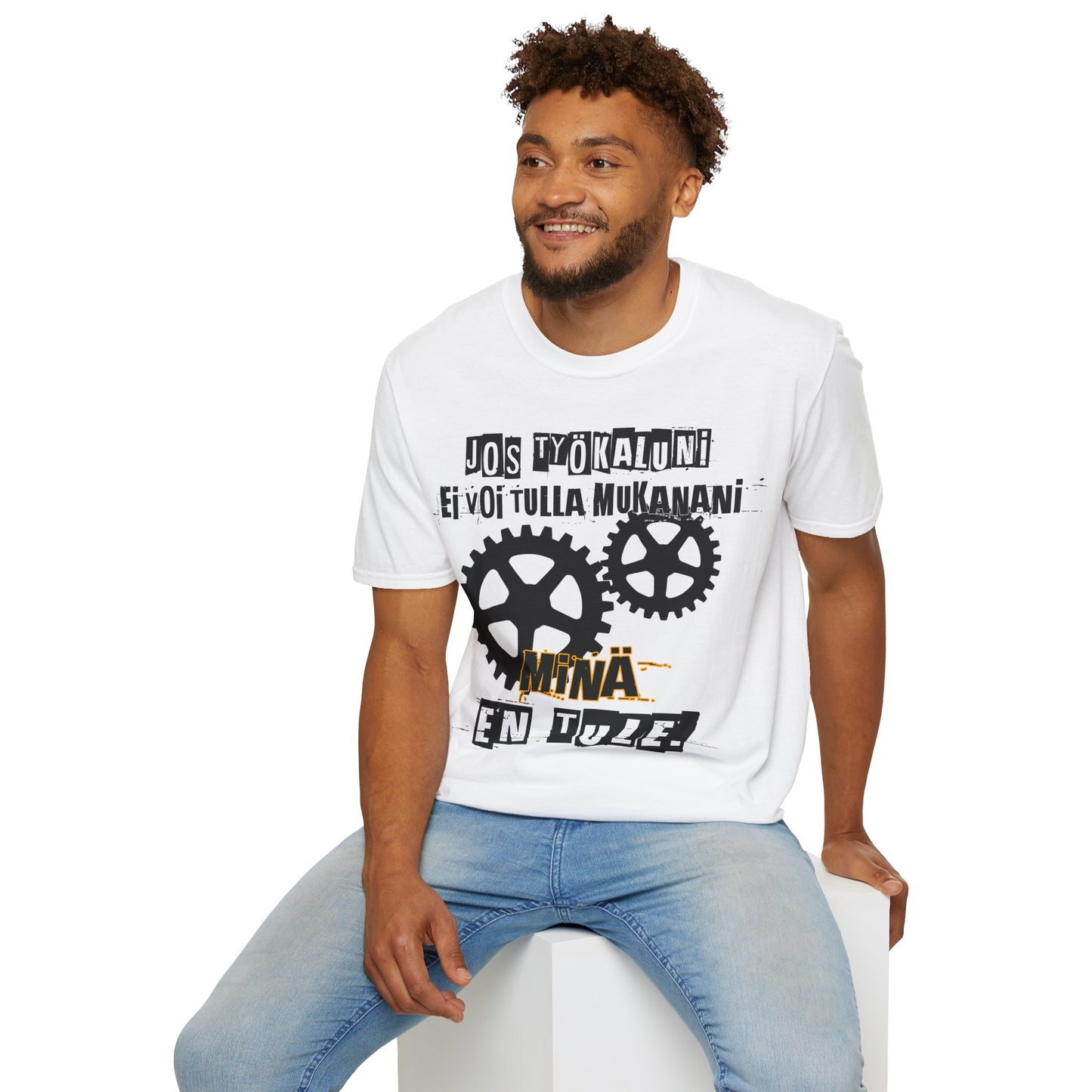 T-Paita - jos työkaluni ei voi tulla, minä en tule, hammasrattaat ja mekaniikka