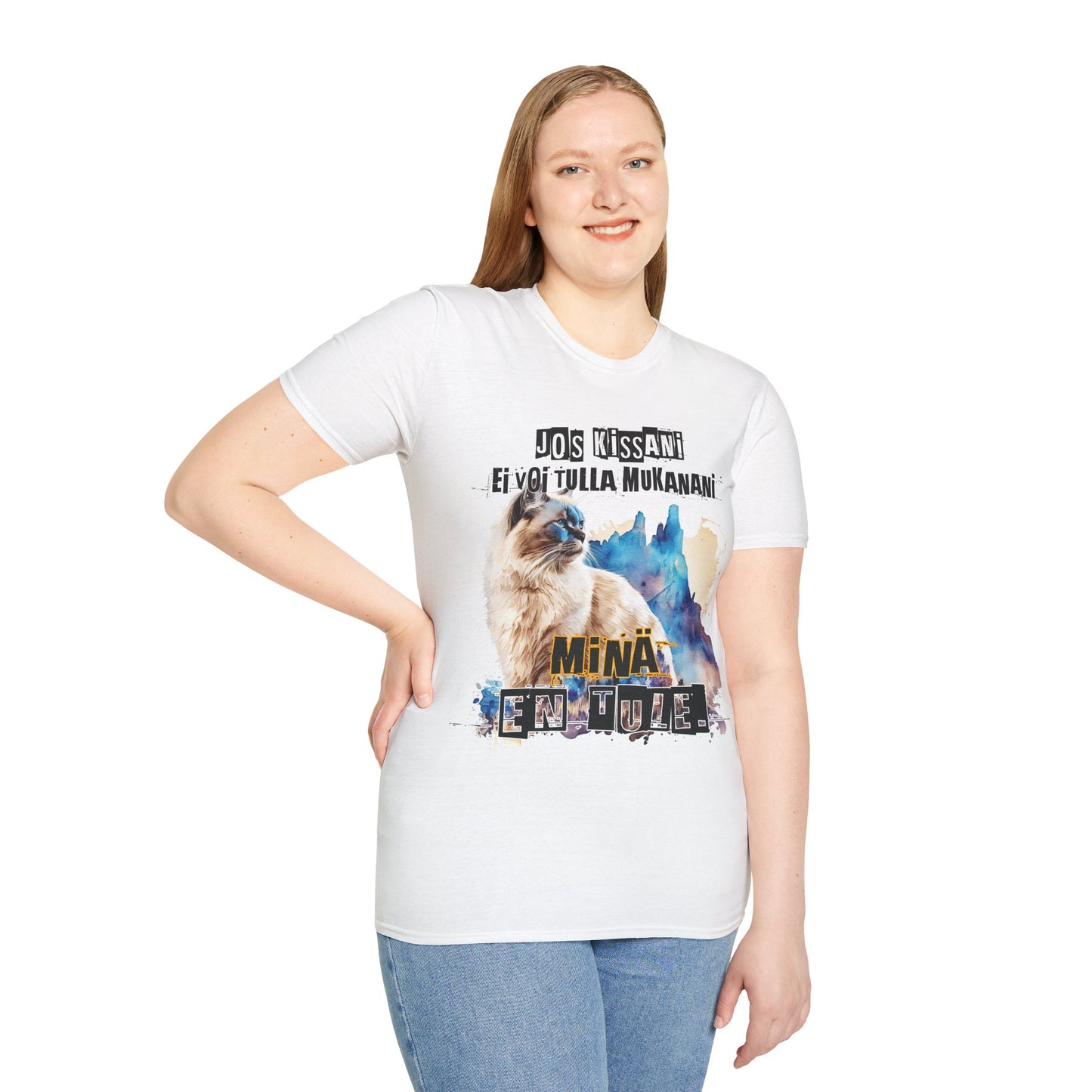 T-Paita - jos kissani ei voi tulla, minä en tule, birman kissa