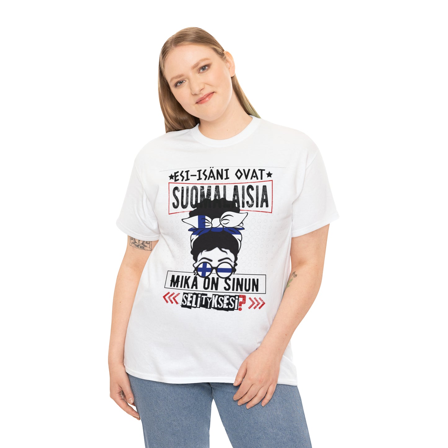 Unisex paksu puuvillainen t-paita - esi-isäni ovat suomalaisia