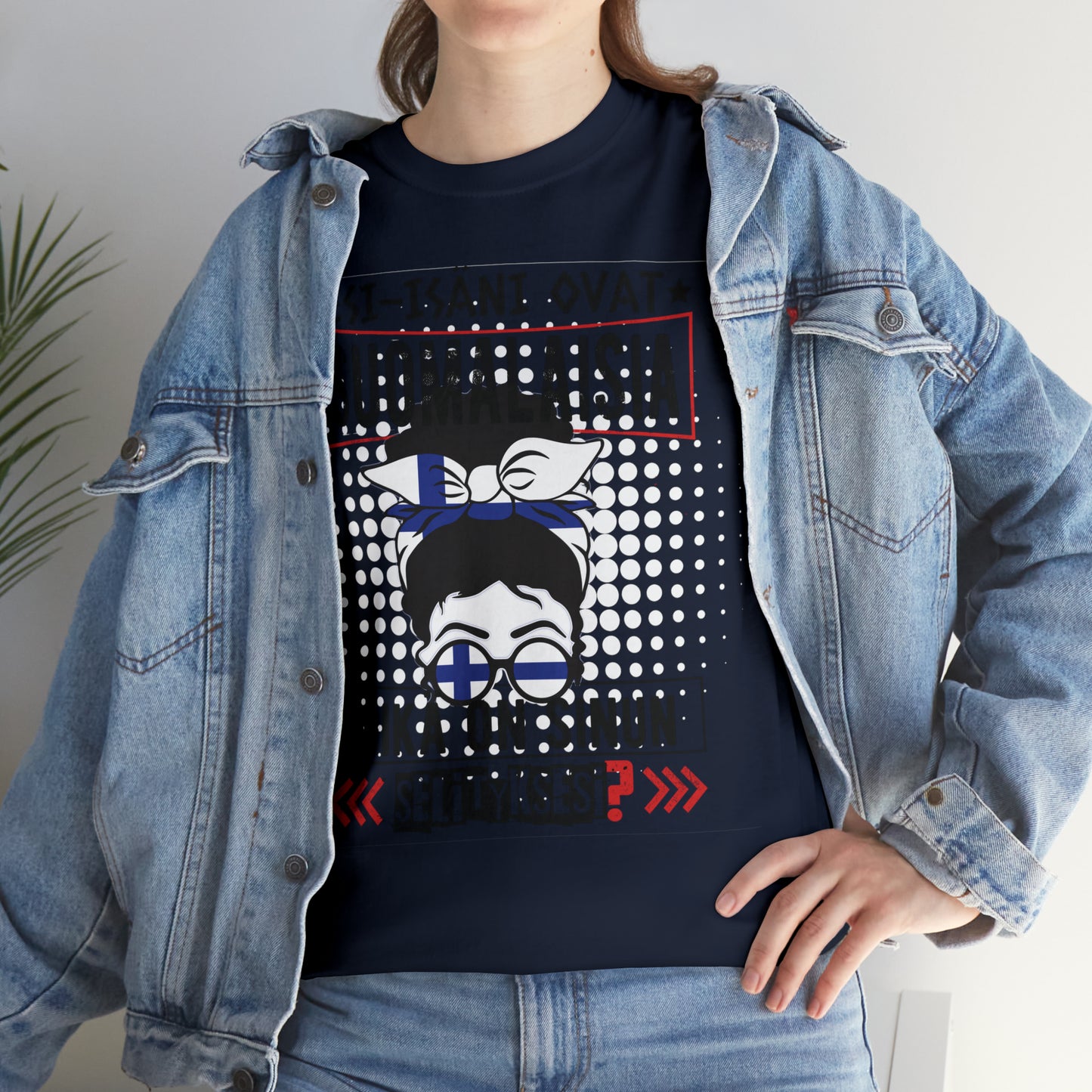 Unisex paksu puuvillainen t-paita - esi-isäni ovat suomalaisia