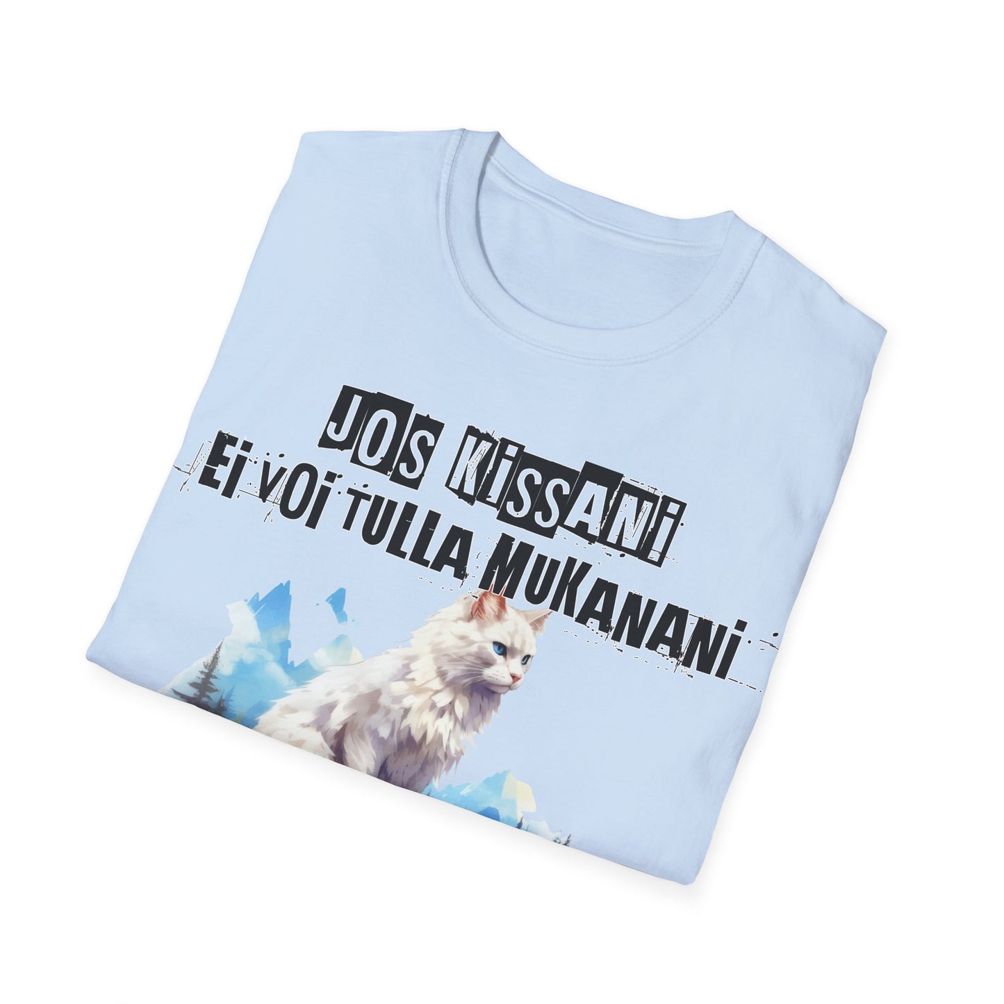 T-Paita -  jos kissani ei voi tulla, minä en tule, turkish angora