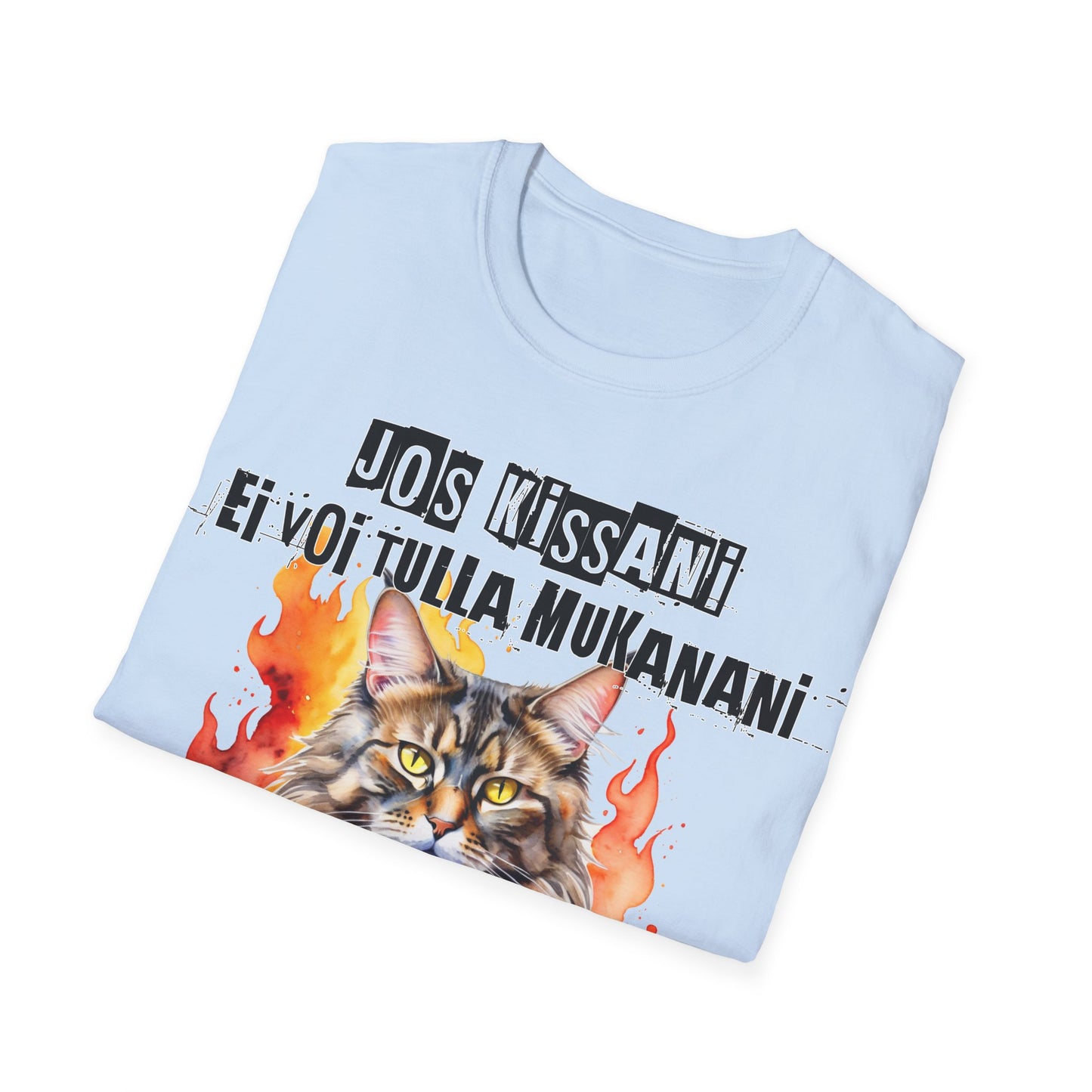 T-Paita - jos kissani ei voi tulla, minä en tule, maine coon military