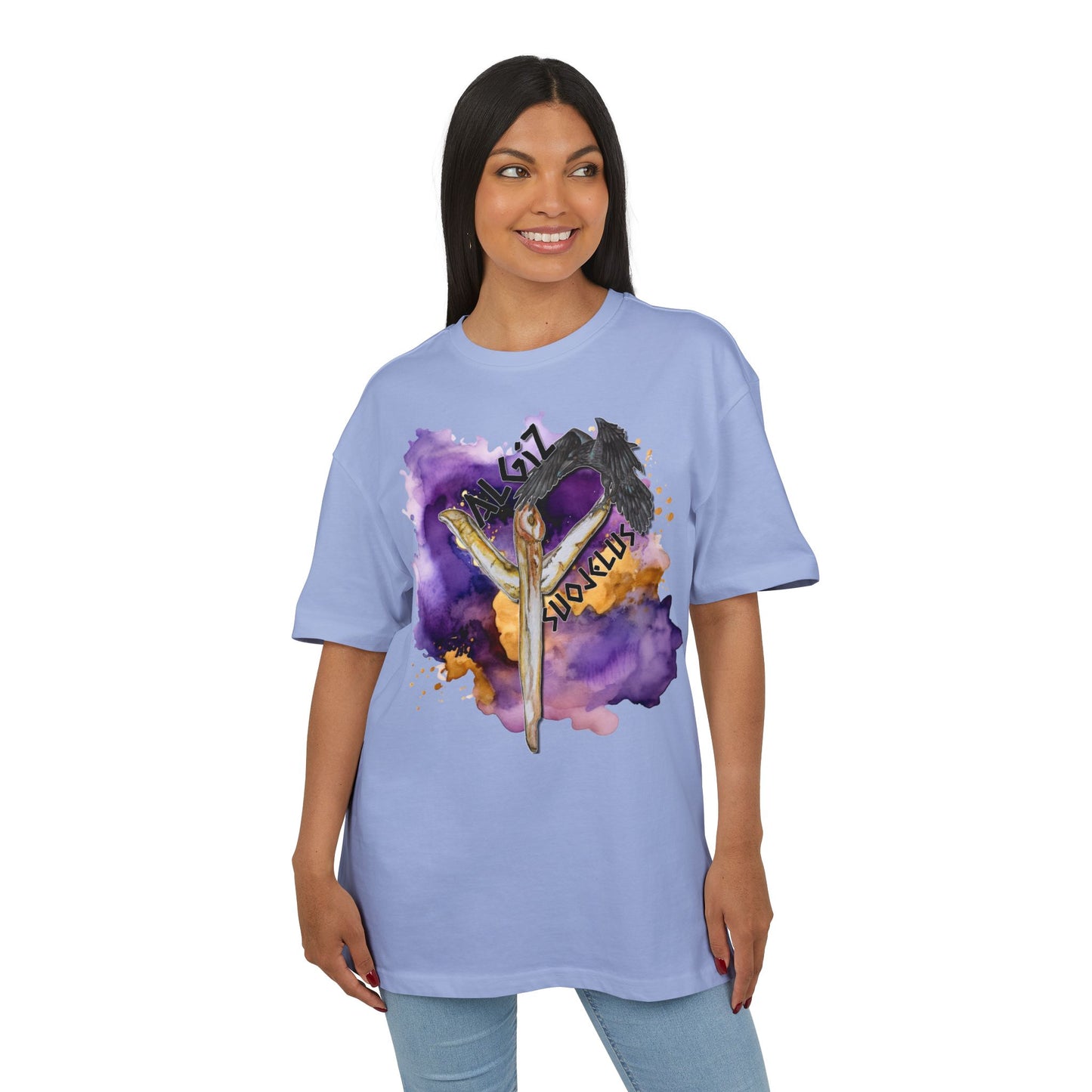 Riimu Algiz t-paita Unisex Heavy Oversize Teeppari