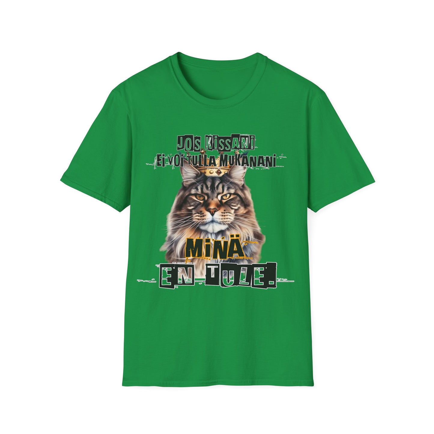 T-Paita - jos kissani ei voi tulla, minä en tule, maine coon