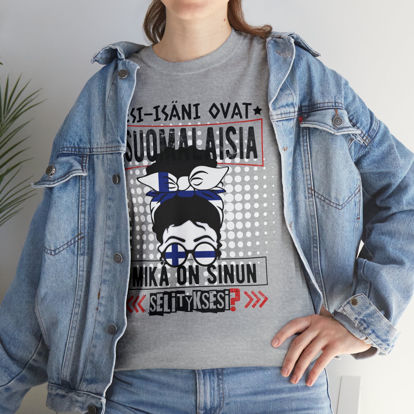 Unisex paksu puuvillainen t-paita - esi-isäni ovat suomalaisia