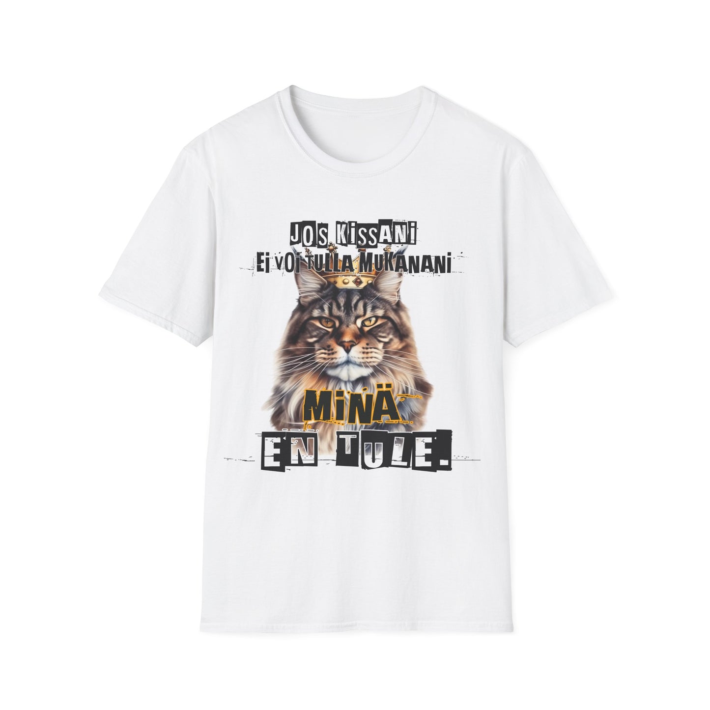 T-Paita - jos kissani ei voi tulla, minä en tule, maine coon