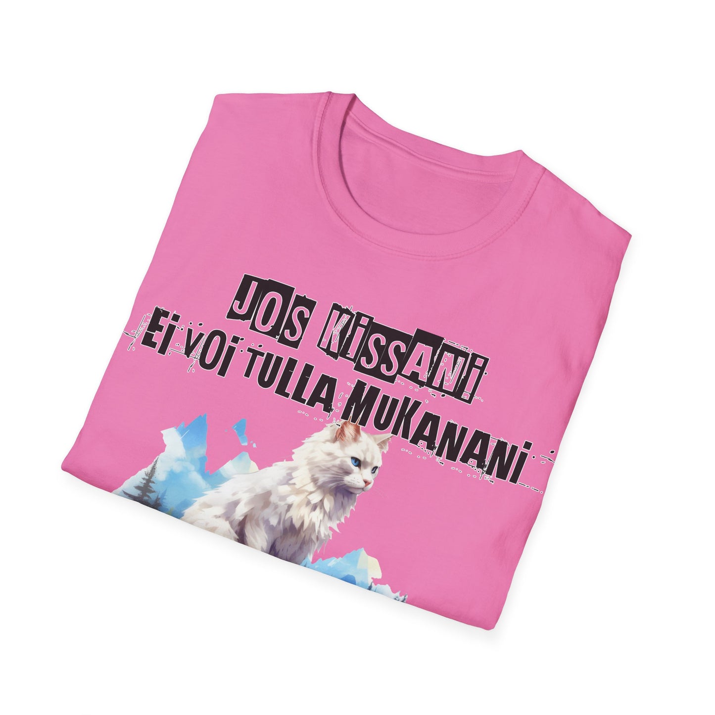 T-Paita -  jos kissani ei voi tulla, minä en tule, turkish angora